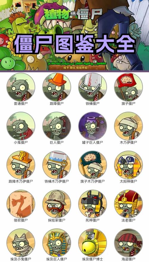 pvz2僵尸图鉴大全
