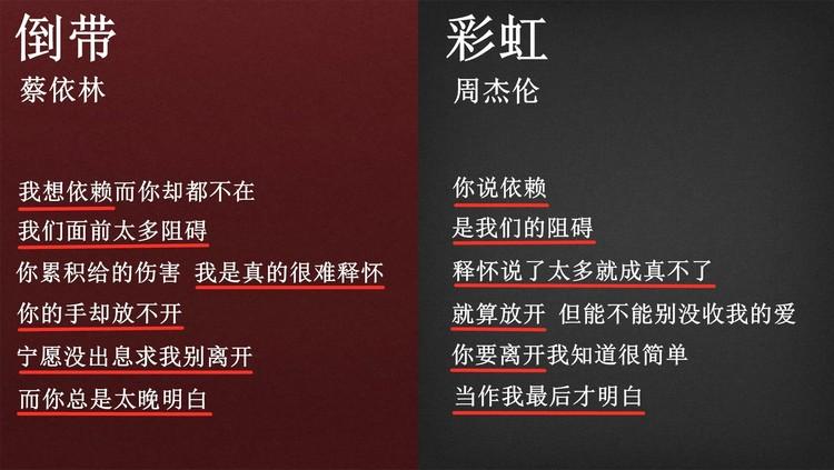 周杰伦《彩虹》歌词截图