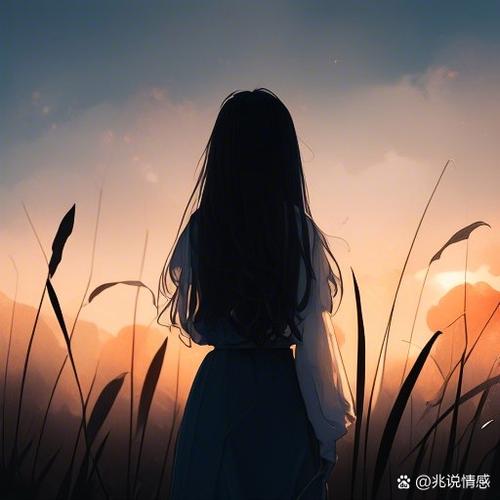 一个人孤独背影图片女图标