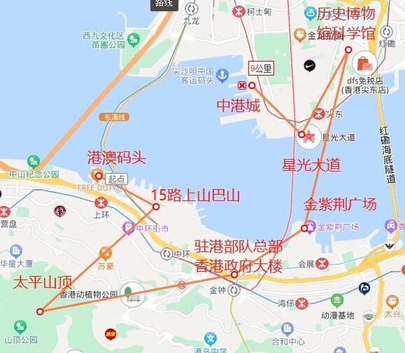 香港一日游最佳路线图标