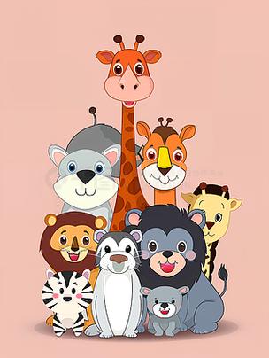 画小动物卡通人物