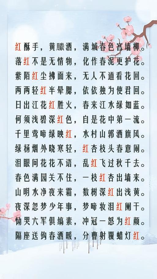 中国诗词大会飞花令红
