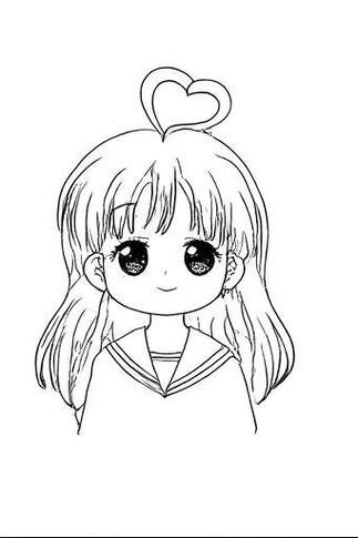 简单的手绘漫画小姐姐