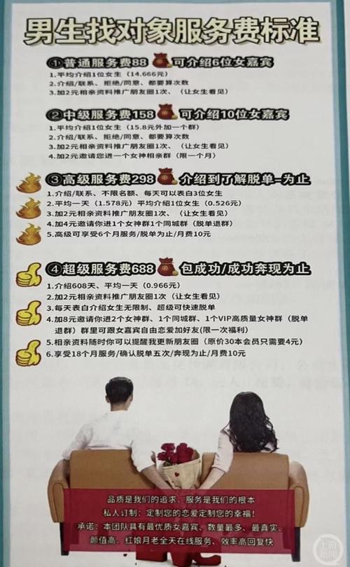 相亲网收费标准