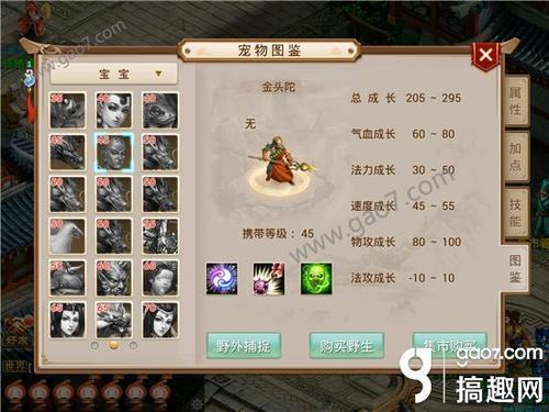 金头陀进化价目表