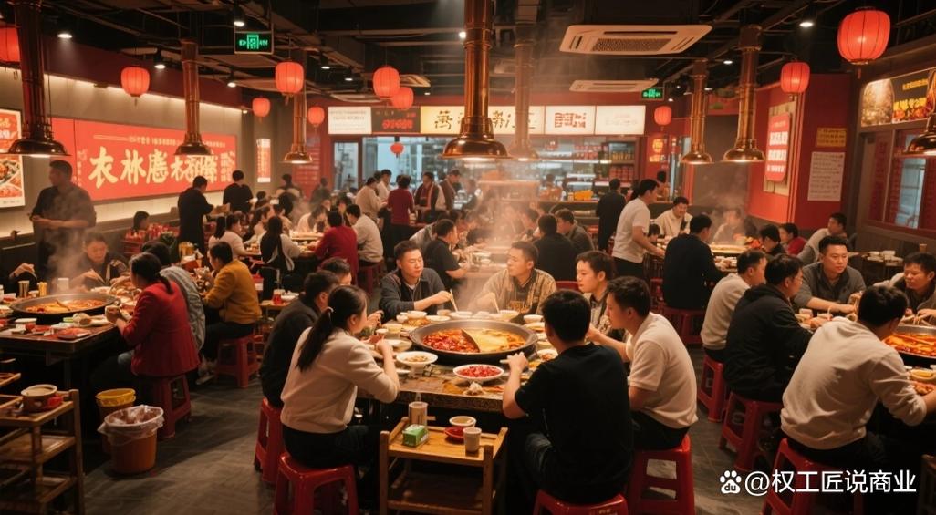 火锅店生意火爆怎么发圈