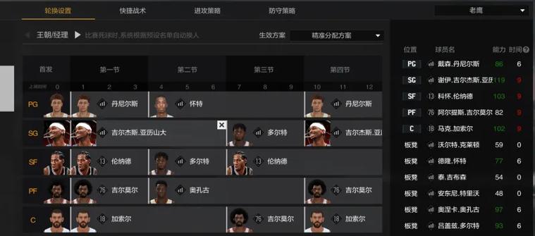 nba2k2无解阵容