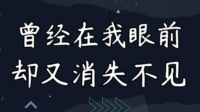 明明在你眼前却又消失不见