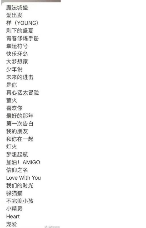 tfboys最火的10首歌