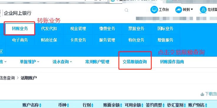 建行网银限额在哪里查