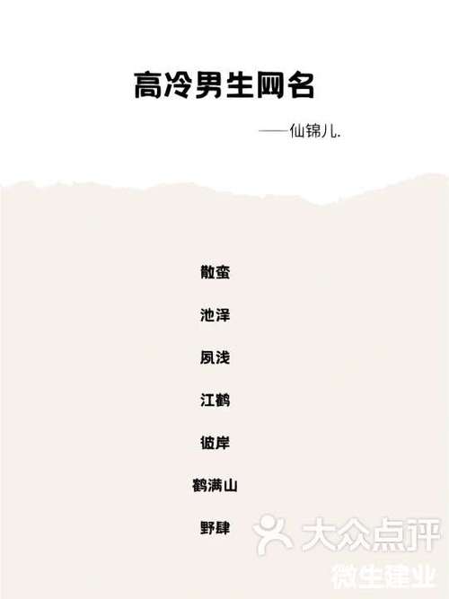 男生网名好听帅气截图