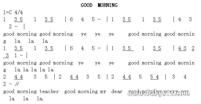 goodmorningmrrooster儿歌