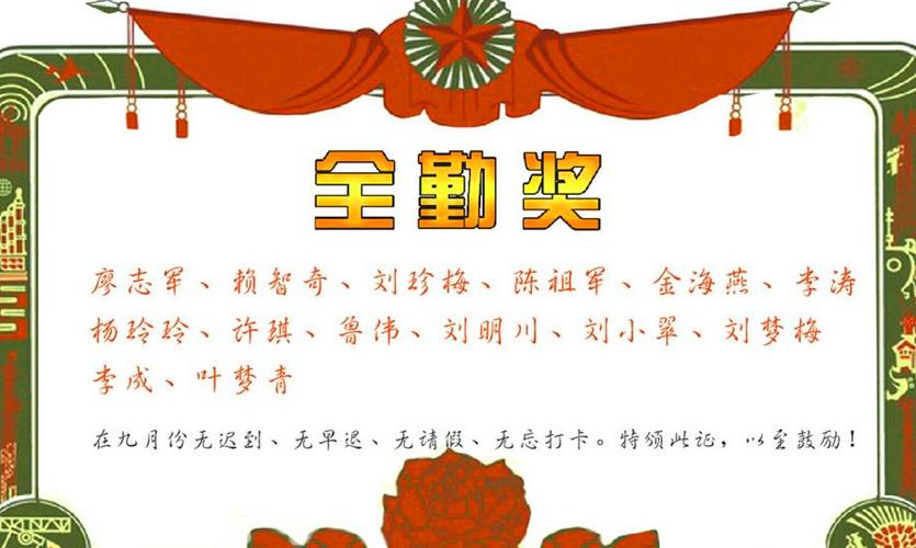 员工的奖励标准