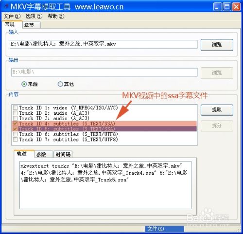 内嵌字幕怎么提取