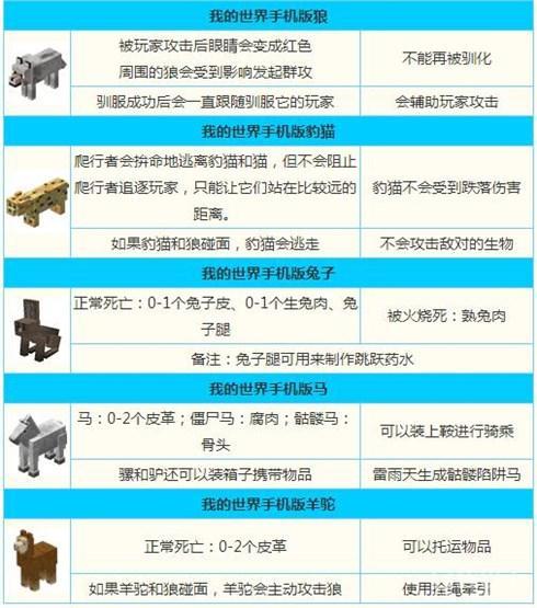 我的世界宠物图鉴