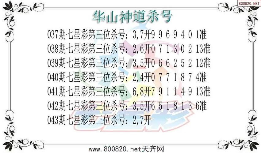 华山神道今日胆码截图