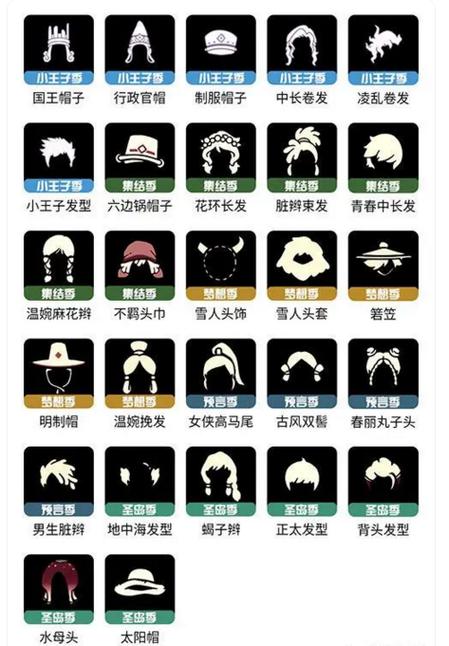 光遇发型图鉴