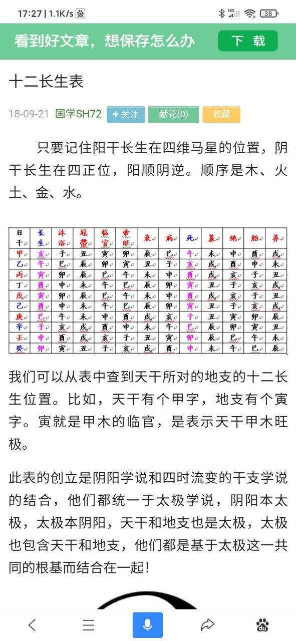 十二长生顺序