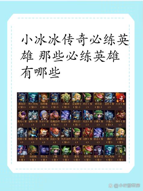 小冰冰限时英雄顺序图