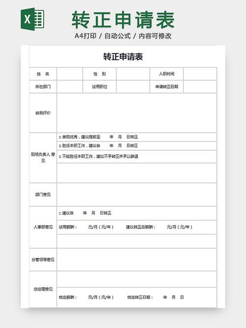 员工试用期转正申请表怎么写