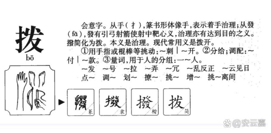 拨和拔怎么区别
