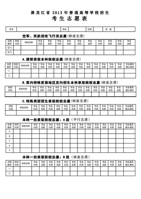 高考志愿填报专业代码查询