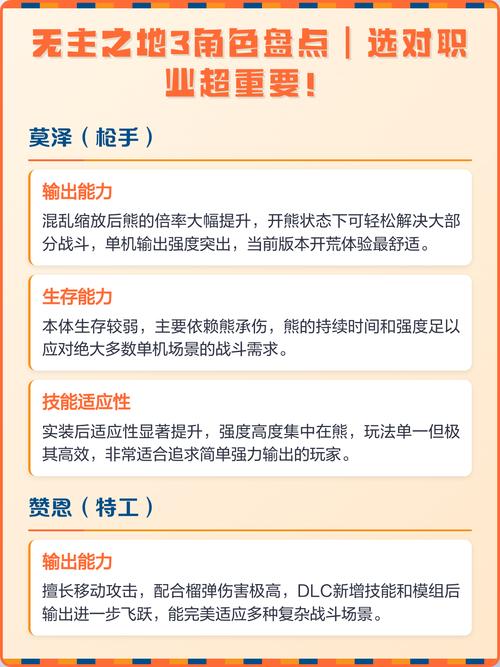无主之地3职业角色介绍
