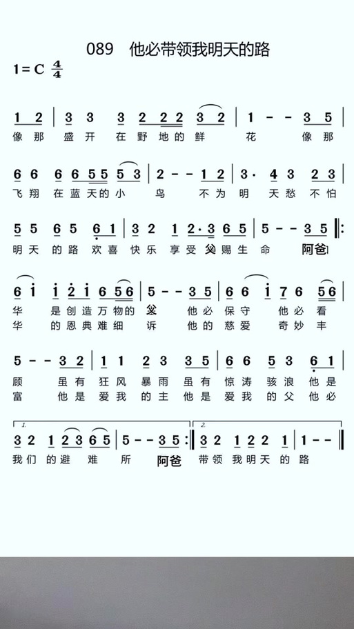 他必带领我明天的路截图