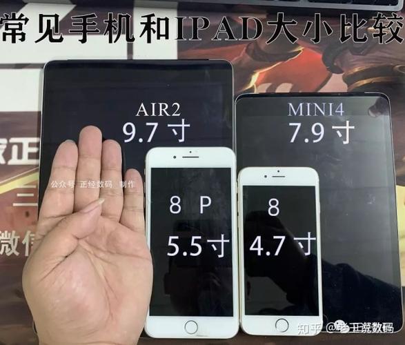 ipad型号大小对比照
