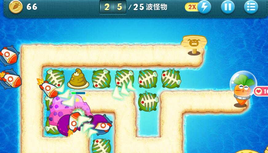 保卫萝卜深海4金萝卜攻略图