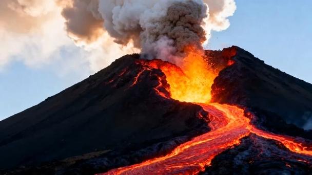 女孩掉到火山熔岩视频游戏截图
