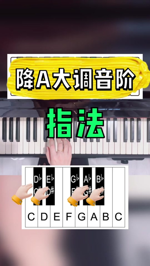 降a调的1234567在什么位置钢琴截图