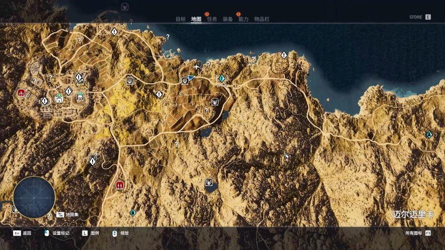 刺客信条起源怎么看地图完成度