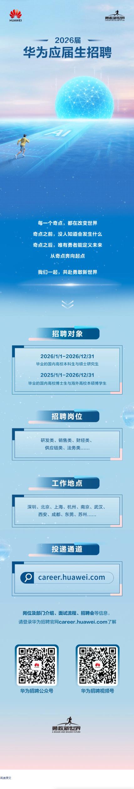 华为招聘官网入口2026