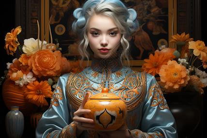 捧罐子的女人截图