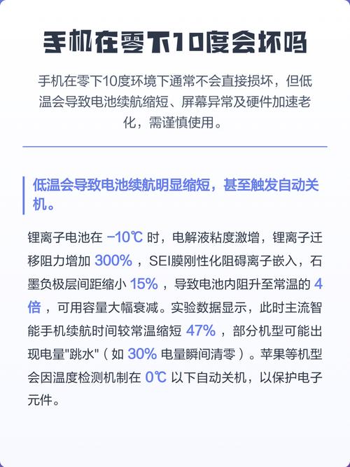 手机在零下10度会坏吗
