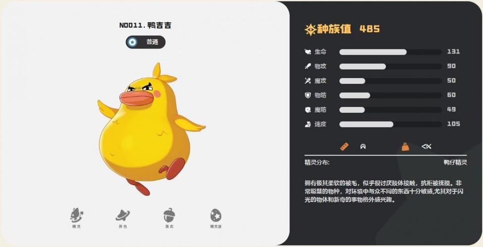 洛克王国好想你鸭吉吉