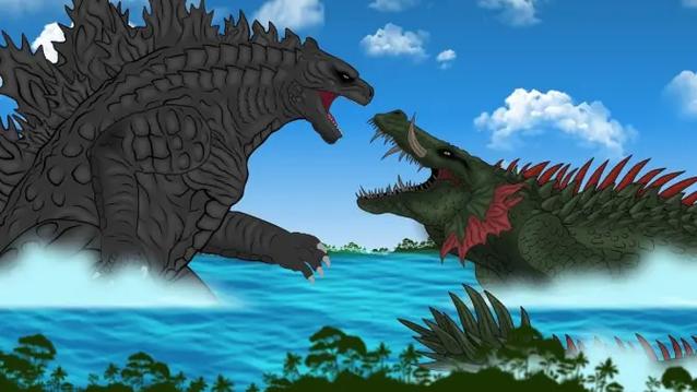 哥斯拉vs狂暴巨鳄