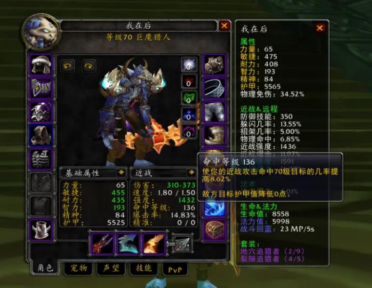 猎人攻强和伤害截图