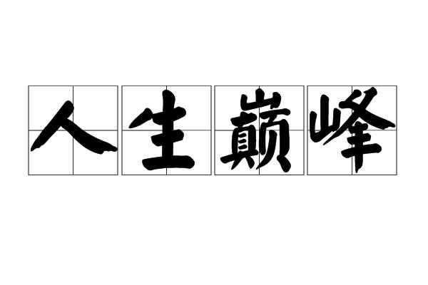 人生到达巅峰什么意思