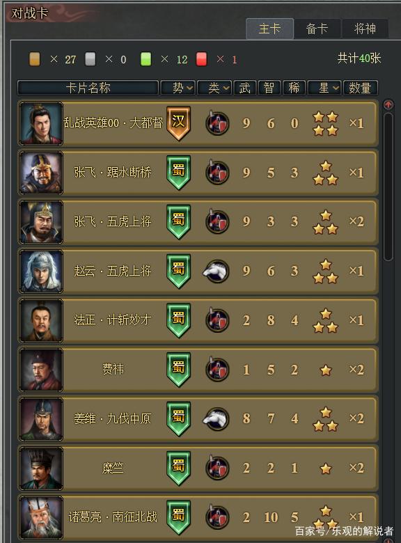 乱战吴国卡组