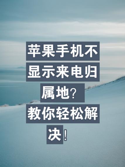 苹果没有归属地显示
