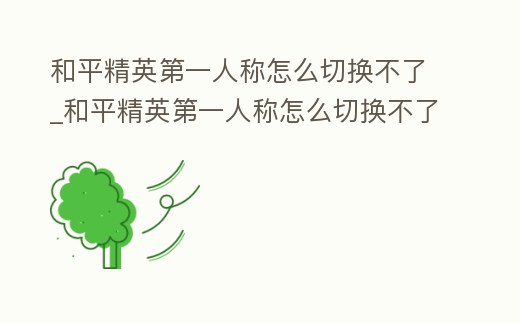 和平精英第一人称怎么切换不了 (为什么和平精英第一人称切换按钮不显示)图标
