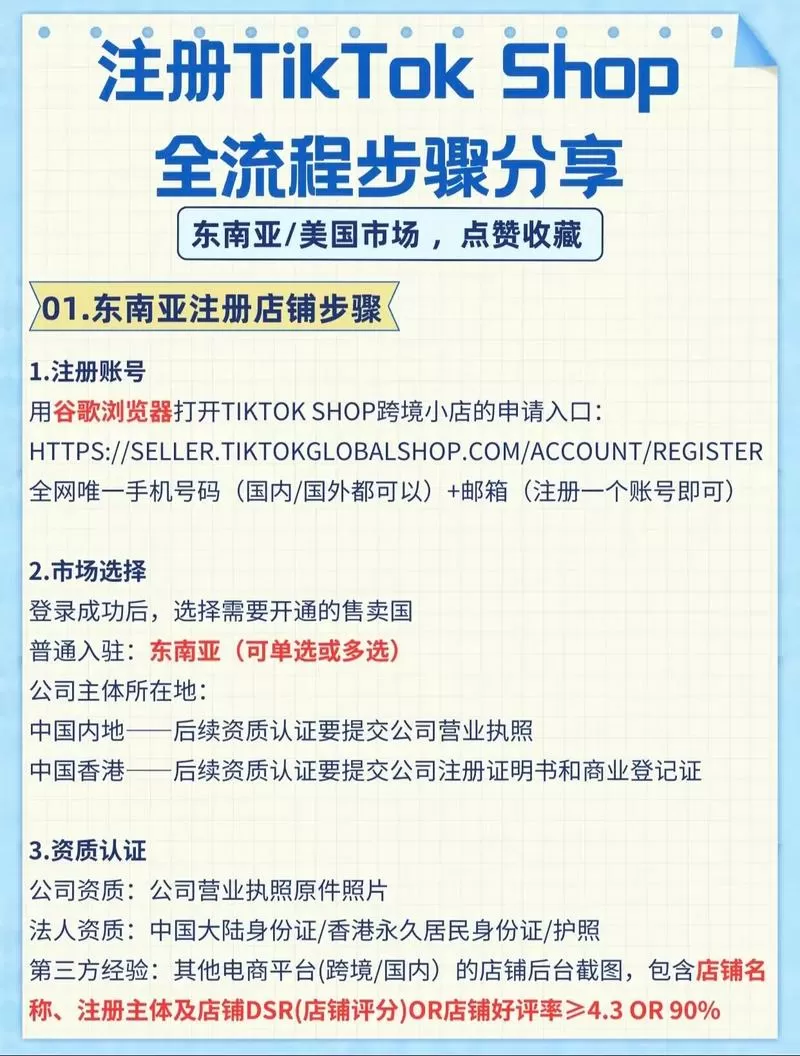 tiktok开店流程及费用