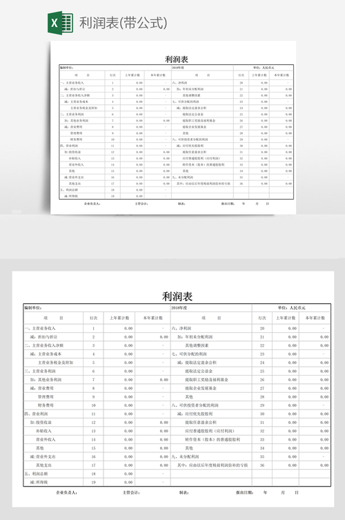 利润表报表公式缩略图