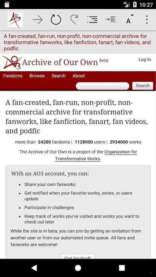 home archive of own our镜像截图