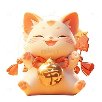 开心招财喵图标