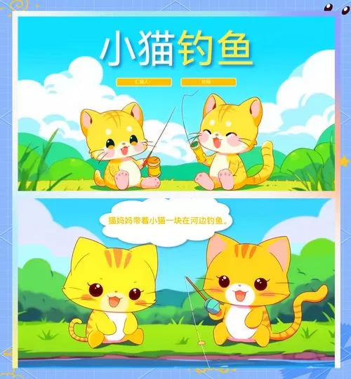 小猫钓鱼的故事视频带表情缩略图