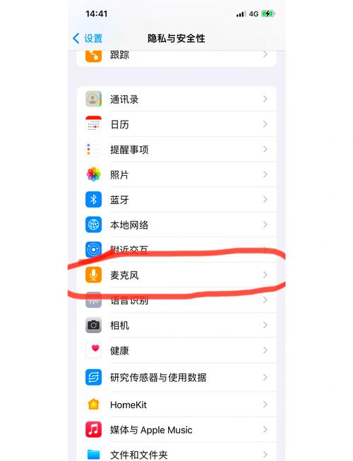 苹果手机怎么开启麦克风权限管理截图