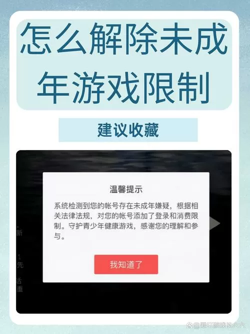 未成年怎么解除未成年游戏限制截图